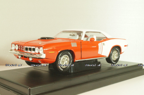 Plymouth Hemi Cuda 1971, Red/white, 291164P, ERTL 1:18
