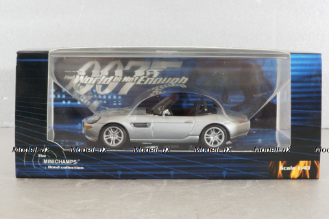BMW Z8 (E52) 1999 James Bond  007 "World is Not Enough", silver, 436028730, Minichamps 1:43 Уценка!