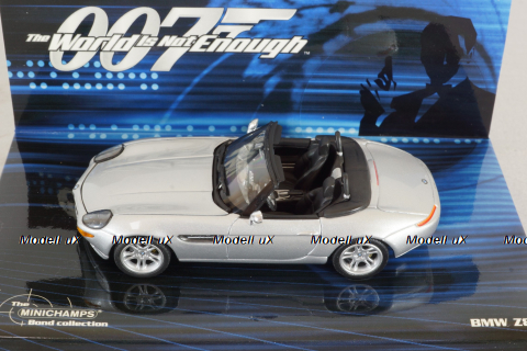 BMW Z8 (E52) 1999 James Bond  007 "World is Not Enough", silver, 436028730, Minichamps 1:43 Уценка!