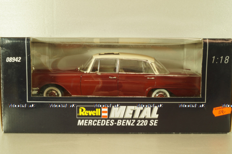 Mercedes-Benz 220 SE (W111) 1959, red/white, 08942, Revel 1:18
