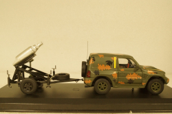 Mitsubishi Pajero c прицепом РСЗО, Тероборона г. Запорожье 2022, TruckTyr 1:43