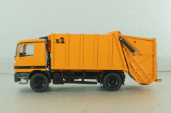 Mercedes Actros Haller M16 x2, garbage truck 2005, yellow, Conrad 1:50