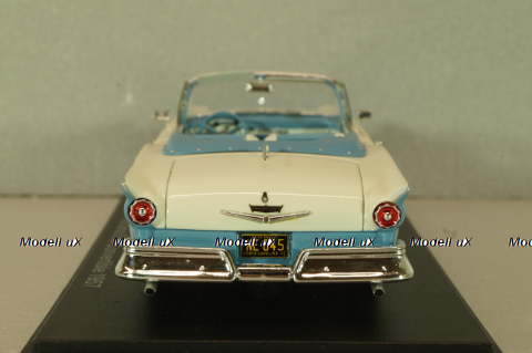 Ford Fairlane 500 Vonvertible 1957, blue/white, 46045, Neo 1:43