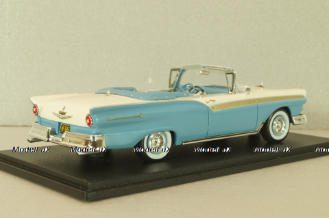 Ford Fairlane 500 Vonvertible 1957, blue/white, 46045, Neo 1:43