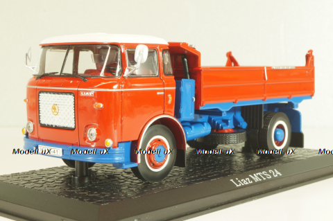 Liaz MTS 24 dump truck 1972, red, 8506065, Atlas 1:43