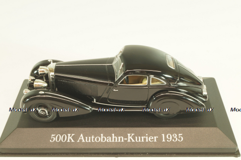 Mercedes-Benz 500 K Autobahnkurier (W29) 1935, black, MBOMS002, Mercedes-Benz Offizielle Modell Sammlung #02, Altaya 1:43