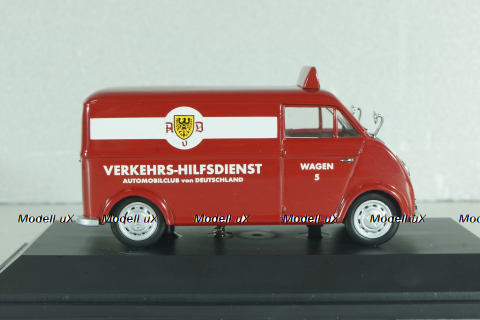 DKW Schnellaster Typ 30 "AvD" 1954, dark red, 02397, Schuco 1:43