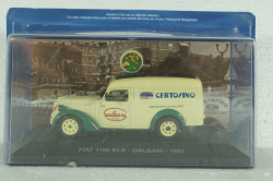 Fiat 1100 ELR van Galbani, 1951 light yellow/green, Altaya 1:43