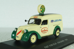 Fiat 1100 ELR van Galbani, 1951 light yellow/green, Altaya 1:43