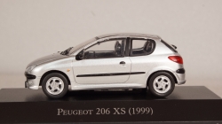 Peugeot 206 XS 1999 silver, Altaya 1:43