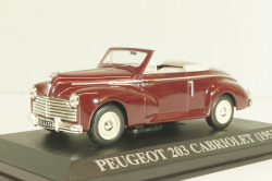 Peugeot 203 Cabriolet 1953, maroon, Altaya 1:43