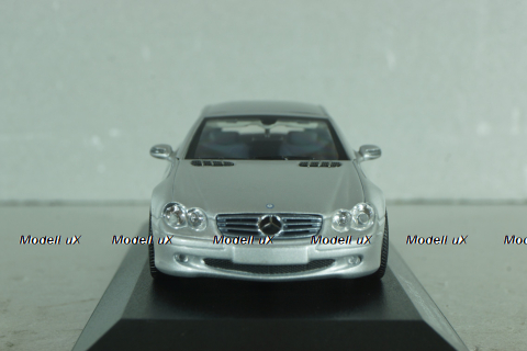 Mercedes-Benz SL 500 (R230) with operation roof 2001, silver, 400032030, Minichamps 1:43