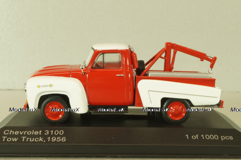 Chevrolet 3100 tow truck 1956, red/white, WB233, WhiteBox 1:43