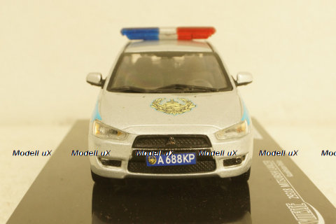 Mitubishi Lancer Kazakhstan Police 2010 silver / blue, 29318, Vitesse 1:43