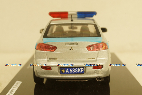 Mitubishi Lancer Kazakhstan Police 2010 silver / blue, 29318, Vitesse 1:43