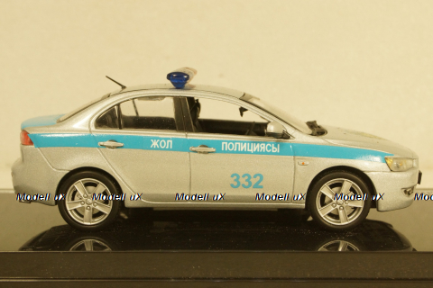 Mitubishi Lancer Kazakhstan Police 2010 silver / blue, 29318, Vitesse 1:43