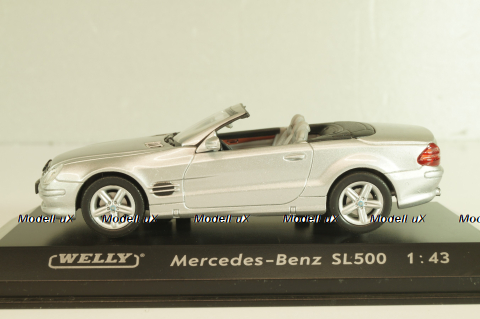 Mercedes-Benz SL 500 Cabriolet 2001 (R230), silver, 43005SW, Welly 1:43