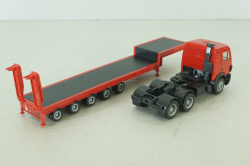 Mercedes SK 2436 with semi trailer, red 141963, Herpa 1:87