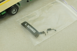 Mercedes SK 1735 LS tractor with semi-trailer "Albert Schmid" 1992, beige, 22973, Herpa 1:87