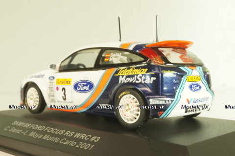 Ford Focus RS WRC #3 Rally Monte Carlo 2001, Sainz/Moya, SKM188, Skid 1:43 Уценка!