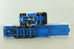 Mercedes SK 1850 LS tractor with semi-trailer "Fahrerschulung" 1994, blue/white, Herpa 1:87