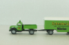 Magirus Mercur with 2 trailer Schenker, green, 4258, Brekina 1:87