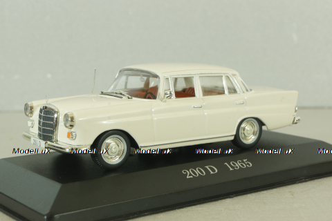 Mercedes 200 D (W110) 1965, white, MBOMS061, Altaya, Mercedes-Benz Offizielle Modell Sammlung #61, 1:43