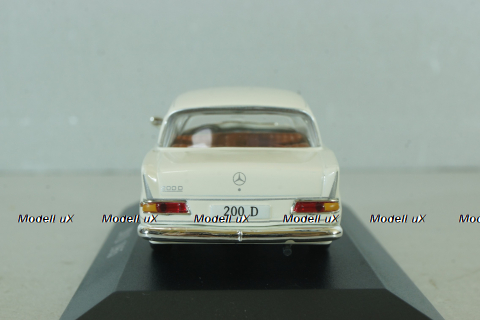 Mercedes 200 D (W110) 1965, white, MBOMS061, Altaya, Mercedes-Benz Offizielle Modell Sammlung #61, 1:43