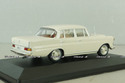 Mercedes 200 D (W110) 1965, white, MBOMS061, Altaya, Mercedes-Benz Offizielle Modell Sammlung #61, 1:43