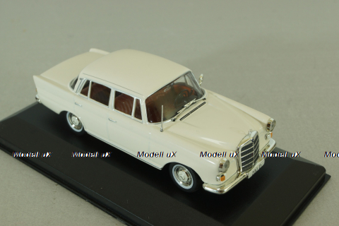 Mercedes 200 D (W110) 1965, white, MBOMS061, Altaya, Mercedes-Benz Offizielle Modell Sammlung #61, 1:43