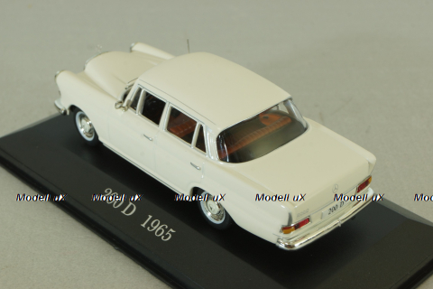 Mercedes 200 D (W110) 1965, white, MBOMS061, Altaya, Mercedes-Benz Offizielle Modell Sammlung #61, 1:43