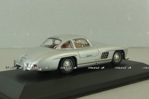 Mercedes 300 SL "Gullwing"  (W198) 1954, silver, MBOMS001, Altaya, Mercedes-Benz Offizielle Modell Sammlung #1, 1:43