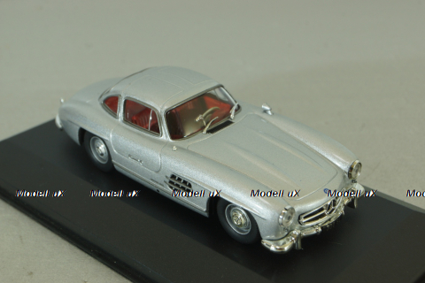 Mercedes 300 SL "Gullwing"  (W198) 1954, silver, MBOMS001, Altaya, Mercedes-Benz Offizielle Modell Sammlung #1, 1:43
