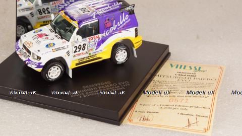 MITSUBISHI PAJERO EVO #298 BOXOEN DAKAR 1999 J.Boxotn/D.Liekens, SKID 1:43