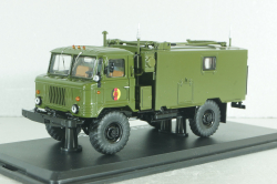 КШМ Р-142Н (66) командно-штабная машина на шасси Газ-66 NVA 1965г, хаки, PCL47024, Premium ClassiXXs 1:43
