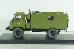 КШМ Р-142Н (66) командно-штабная машина на шасси Газ-66 NVA 1965г, хаки, PCL47024, Premium ClassiXXs 1:43