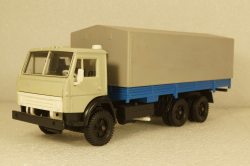 Камаз-5320 бортовой с тентом, серый/синий, Арек 1:43