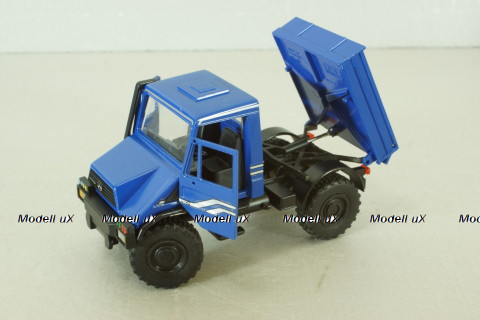 Mercedes Unimog U140, blue, фурнитура в комплекте, B66000162, (#371), NZG 1:43