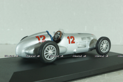 Mercedes-Benz W125 750-kg #12, R. Caracciola, F1 racing car 1937, silver, MBOMS041, Altaya, Mercedes-Benz Offizielle Modell Sammlung #41, 1:43