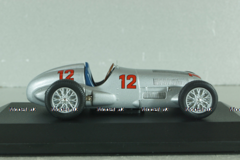 Mercedes-Benz W125 750-kg #12, R. Caracciola, F1 racing car 1937, silver, MBOMS041, Altaya, Mercedes-Benz Offizielle Modell Sammlung #41, 1:43