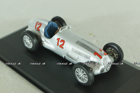 Mercedes-Benz W125 750-kg #12, R. Caracciola, F1 racing car 1937, silver, MBOMS041, Altaya, Mercedes-Benz Offizielle Modell Sammlung #41, 1:43