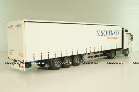Mercedes-Benz Actros 1841 with semi-trailer "Schenker", white, Tekno 1:50