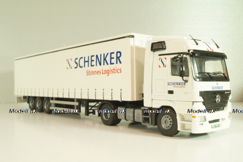 Mercedes-Benz Actros 1841 with semi-trailer "Schenker", white, Tekno 1:50