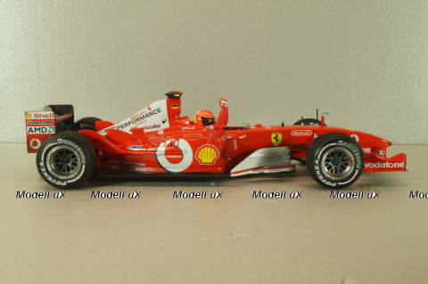 Ferrari F2003-GA Michael Schumacher (999 Grand Prix Points) Winner Canadian GP 2003, dirty vercsion, Hot Wheels 1:18