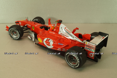 Ferrari F2003-GA Michael Schumacher (999 Grand Prix Points) Winner Canadian GP 2003, dirty vercsion, Hot Wheels 1:18