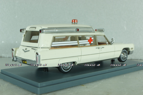 Cadillac S&S High Top Ambulance, white, 43894, NEO 1:43