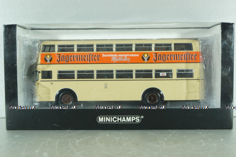 Bussing D2U "Jagermeister" 1951, beige, 439071082, Minichamps 1:43