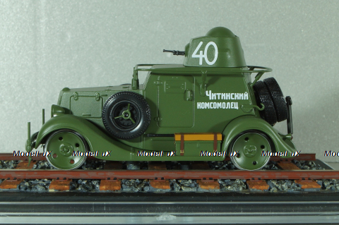 БА-20ЖД бронеавтомобиль на ж/д ходу 1939, TruckTyr 1:43