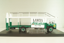Fiat 673 Racing Transporter Lancia Alitalia Rally Team 1976, green/white, TRU038, IXO 1:43