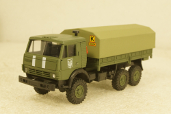 Камаз-43101-010 бортовой с тентом, военный Украина, Herpa 1:87